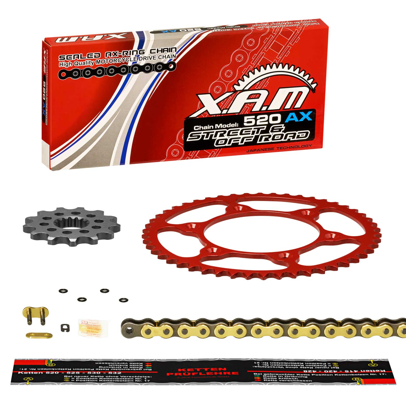 Kettensatz Yamaha WR125R 2009-2013 - DID X-Ring Kette Gold